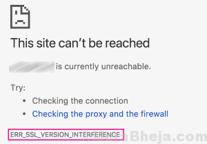 [Gelöst] Fix ERR_SSL_VERSION_INTERFERENCEM -Chromfehler